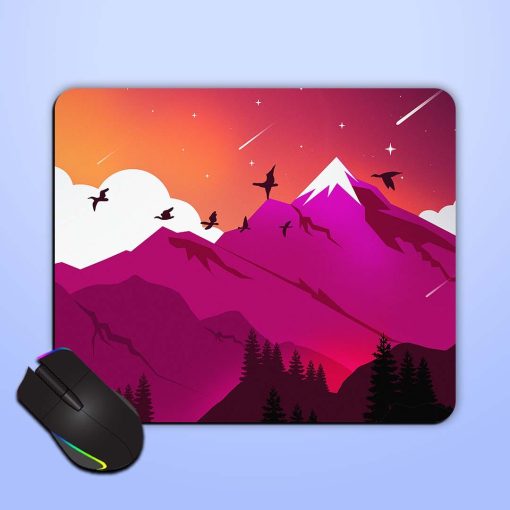 Mountain Illustration Mouse Pad Chachhi