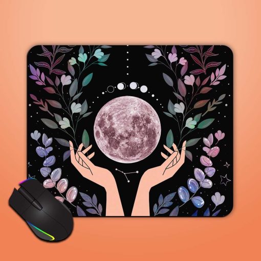 Hand On Moon Mouse Pad Chachhi