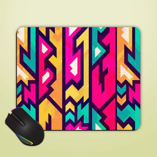 Colored Futurist Seamless Mouse Pad Chachhi