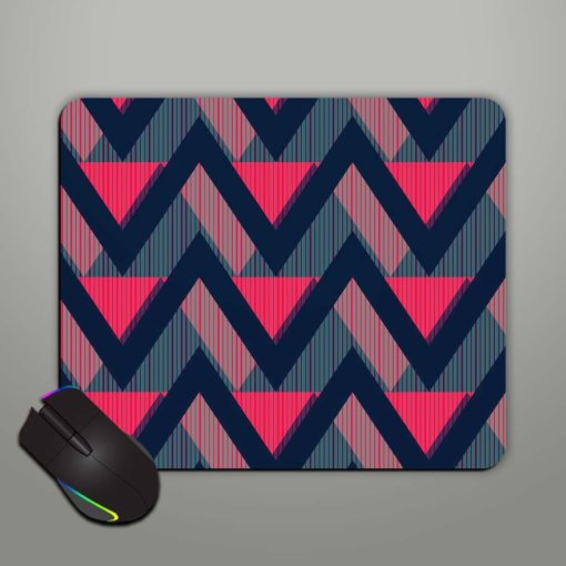 Red Zigzag Seamless Mouse Pad Chachhi