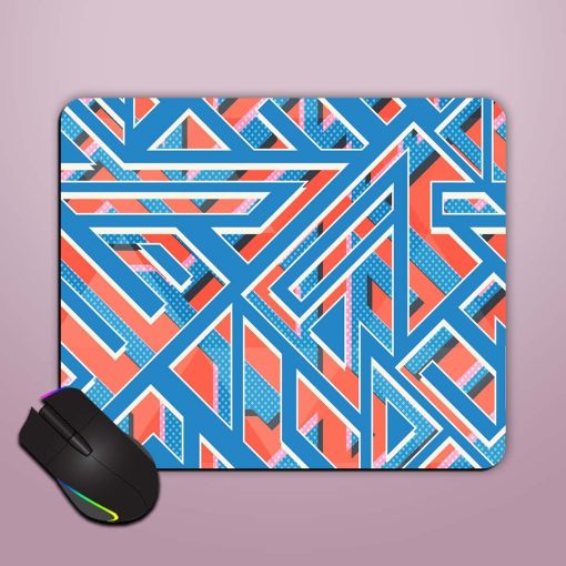 Retro Blue Geometri Mouse Pad Chachhi