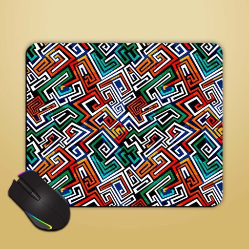 Abstract Maze Seamless Mouse Pad Chachhi