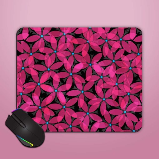 Abstract Pink Flowers Mouse Pad Chachhi