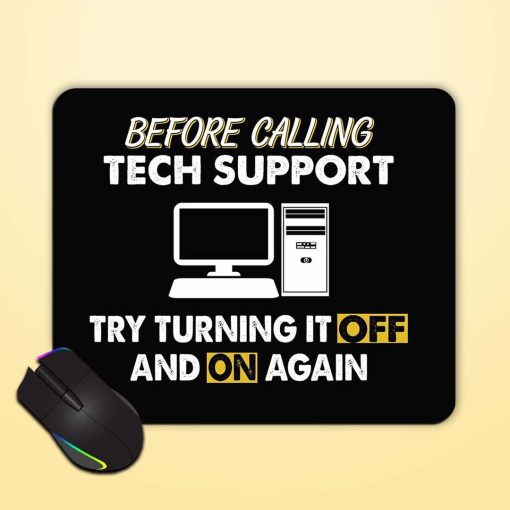 Before Calling Tech Mouse Pad Chachhi