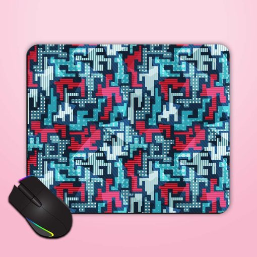 Blue Seamless Pattern Mouse Pad Chachhi