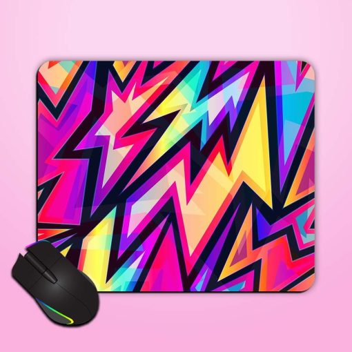 Bright Graffiti Geometric Mouse Pad Chachhi