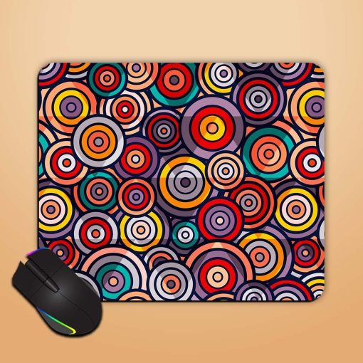 Colored Circle Geometric Mouse Pad Chachhi