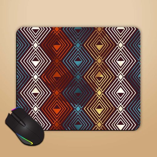 Colored Tribal Mosaic Mouse Pad