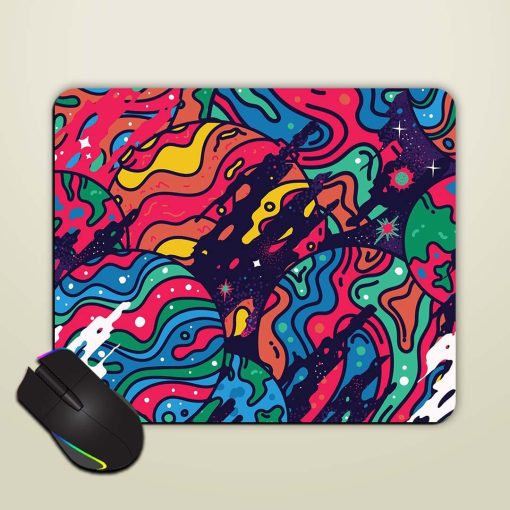 Colorful Abstract Space Mouse Pad Chachhi