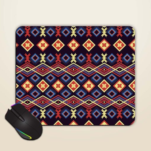 Geometric Mosaic Train Mouse Pad Chachhi