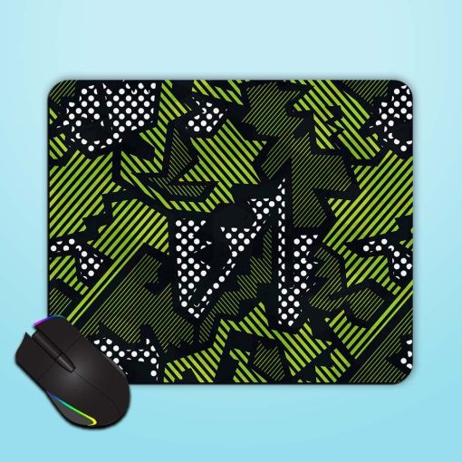 Green Color Geometric Mouse Pad Chachhi