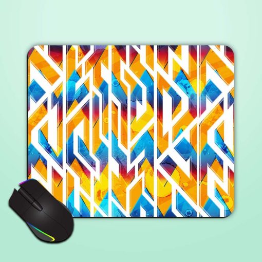 Grunge Geometric Pattern Mouse Pad Chachhi