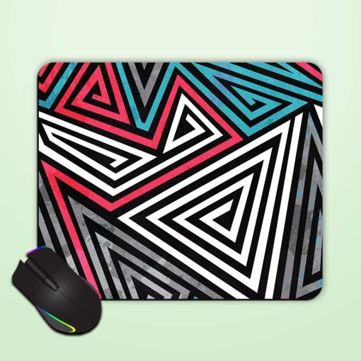 Grunge Triangle Spirals Mouse Pad Chachhi