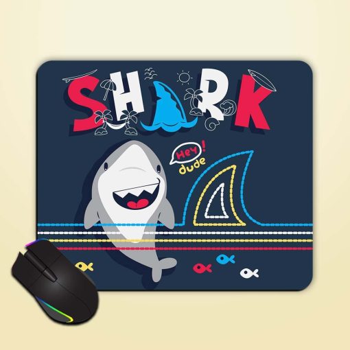 Happy Shark Cartoon Mouse Pad Chachhi