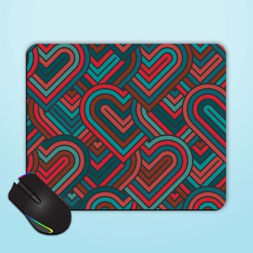 Heart Seamless Geometric Mouse Pad Chachhi