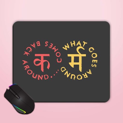 Karma Hindi Word Mouse Pad Chachhi