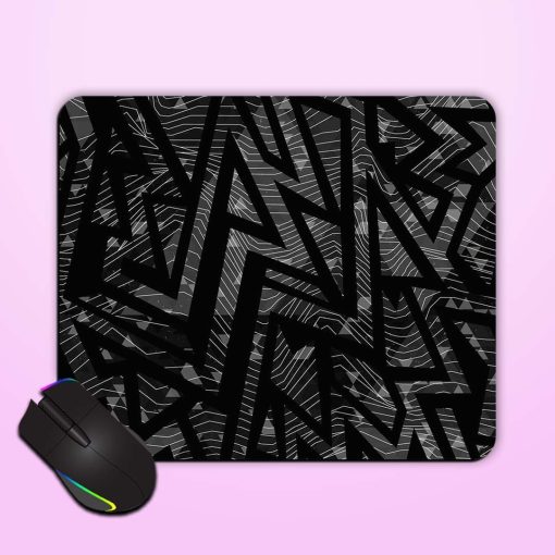 Monochrome Tribal Vector Mouse Pad Chachhi