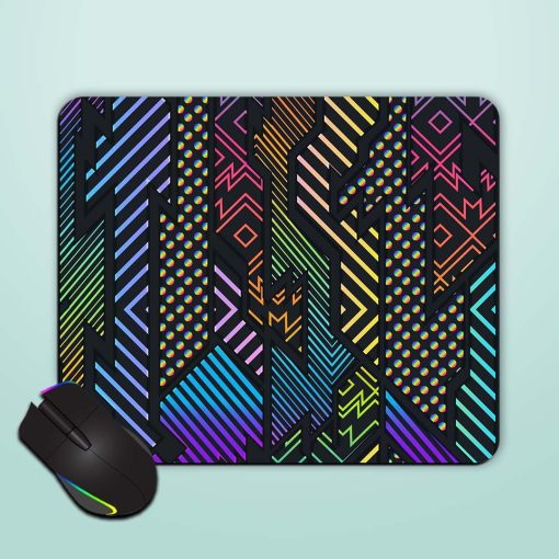 Neon Color Geometric Mouse Pad Chachhi