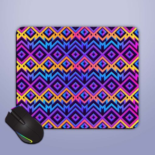 Neon Vintage Geometric Mouse Pad Chachhi