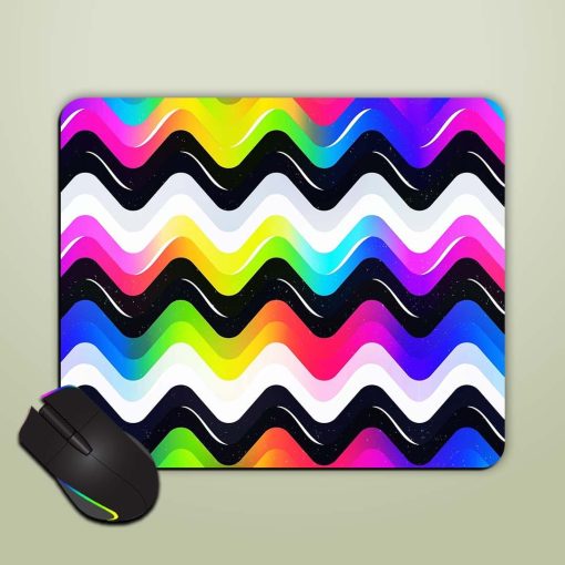 Rainbow Wave Vector Mouse Pad Chachhi