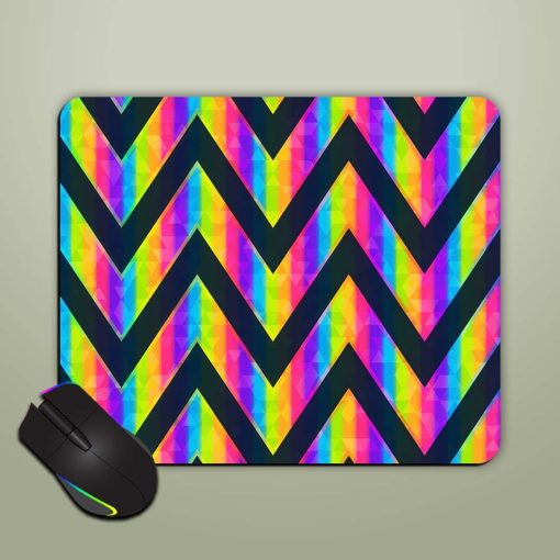 Rainbow Zigzag Vector Mouse Pad Chachhi