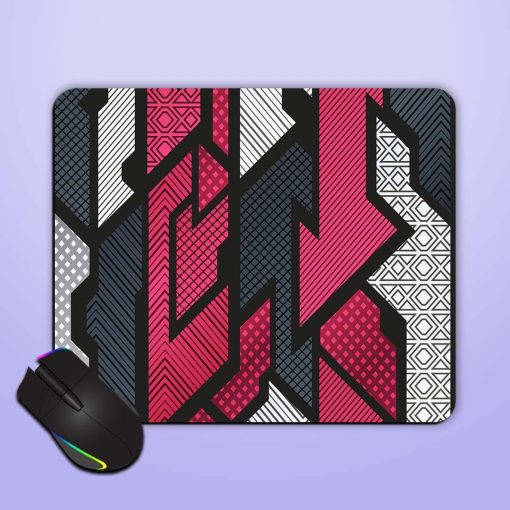 Red Geometric Vector Mouse Pad Chachhi