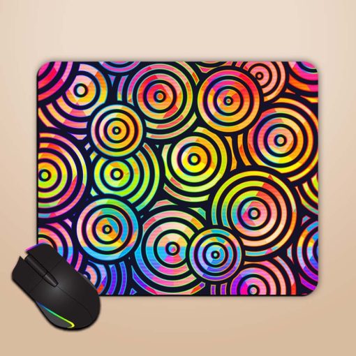 Vibrant Circle Geometric Mouse Pad Chachhi