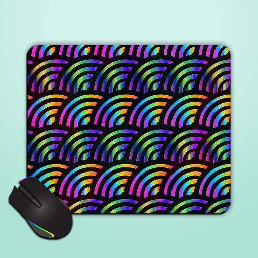 Vibrant Circle Geometric Mouse Pad Chachhi