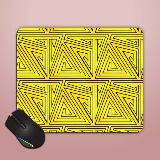 Yellow Maze Seamless Mouse Pad Chachhi