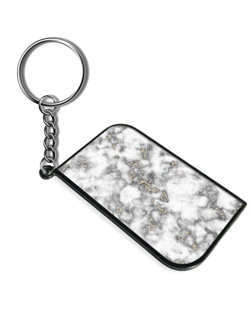 Gray And Gold Marble Keychain Chachhi