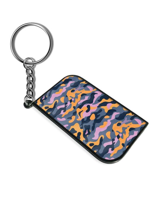 Camouflage Army Military English Orange Art Keychain Chachhi