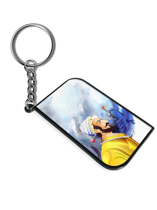 Shivaji Maharaj Color Paint Art Keychain