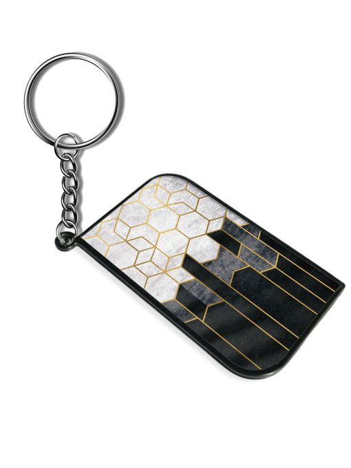 Cube Marble Art Keychain