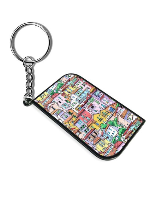 Europe Old Town Keychain