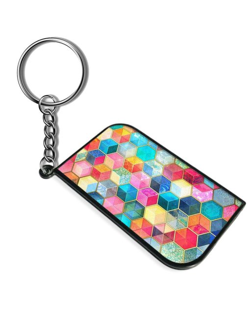 Colorful Hexagon Keychain Chachhi