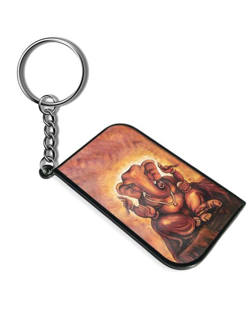 Brown Ganpati Art Keychain