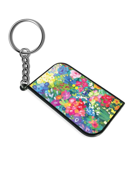 Watercolor Flower Art Keychain