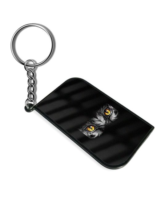 Dark Cat Eyes Design Keychain Chachhi