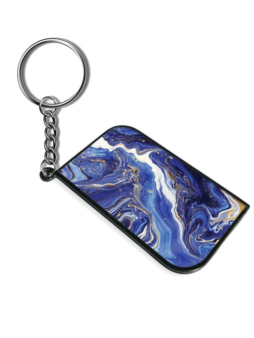 Blue Marble Gold Keychain Chachhi