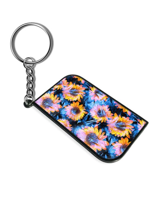 Seamless Grunge Sunflower Keychain Chachhi