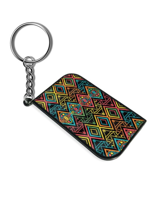 Abstract Zigzag Pattern Keychain