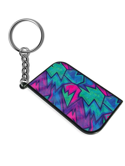 Colorful Abstract Geometric Keychain Chachhi