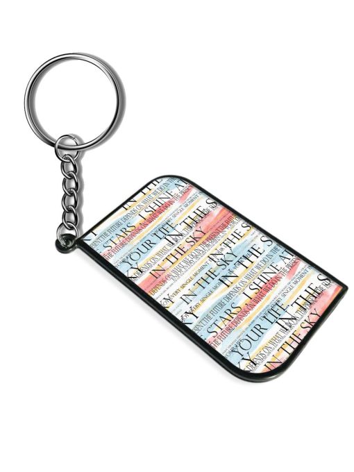 Seamless Slogans Pattern Keychain Chachhi