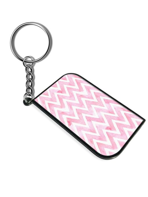 Chevron Pink Color Keychain Chachhi