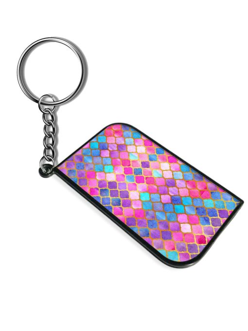 Watercolor Abstract Geometric Keychain Chachhi