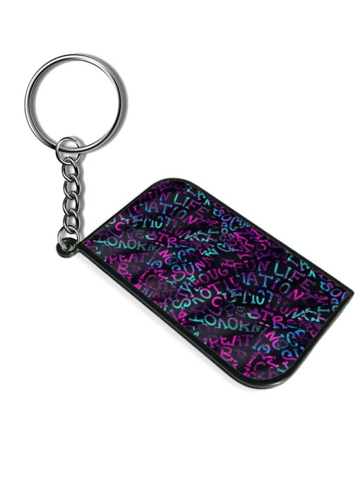 Abstract Seamless Lettering Keychain Chachhi