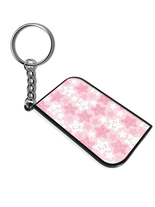 Seamless Pastel Star Keychain