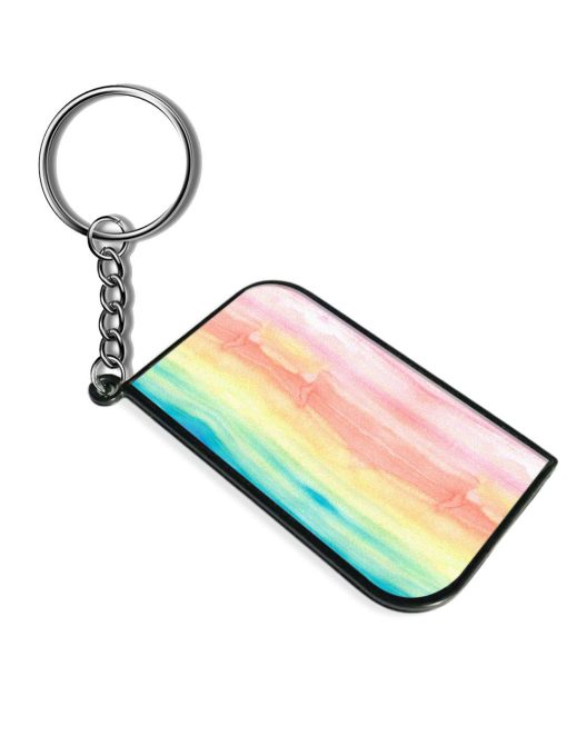 Striped Watercolor Colorful Keychain Chachhi