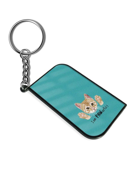 Typography Slogan Cat Keychain Chachhi