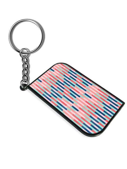 Colorful Vertical Stripes Keychain